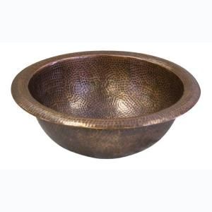 Barclay Products Undermount Bathroom Sink Basin in Hammered Antique Copper 6722 AC