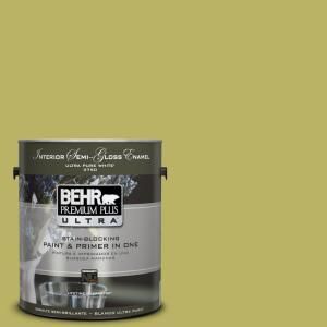 BEHR Premium Plus Ultra 1 gal. #PPU9 6 Riesling Grape Semi Gloss Enamel Interior Paint 375301
