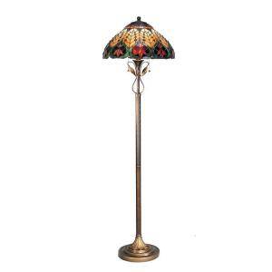 Dale Tiffany 60 in. Sir Henry Antique Brass Floor Lamp TF50012