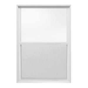 JELD WEN W 2500 Series Aluminum Clad Double Hung, 34 1/8 in. x 48 3/4 in., White with LowE Glass and Screen S62659