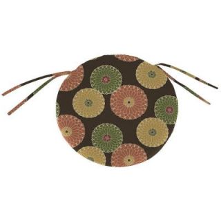 Home Decorators Collection Springdale Chocolate Round Outdoor Chair Cushion DISCONTINUED 1572710840