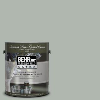 BEHR Premium Plus Ultra 1 gal. #UL210 7 Verdigris Interior Semi Gloss Enamel Paint 375401