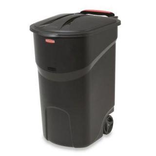 Rubbermaid Roughneck 45 gal. Black Wheeled Trash Can FG5J8124BLA