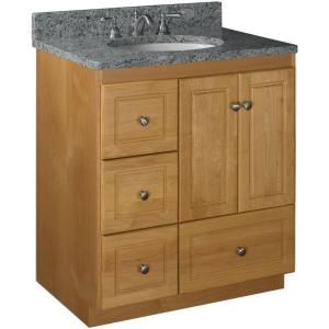 Simplicity by Strasser Ultraline 30 in. W x 21 in D x 34 1/2in H Vanity Cabinet Only with Left Drawers in Natural Alder 01.309.2