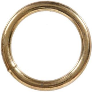 The Hillman Group 0.177 in. Wire x 3/4 in. Inside Diameter Brass Plated Welded Ring (25 Pack) 321696.0