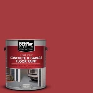 BEHR Premium 1 Gal. #PFC 02 Brick Red 1 Part Epoxy Concrete and Garage Floor Paint 93001