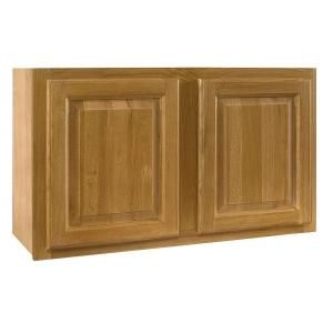Home Decorators Collection Assembled 36x18x24 in. Wall Double Door Cabinet in Weston Light Oak DISCONTINUED W362418 WLO