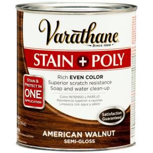 Varathane 1 qt. American Walnut Stain + Polyurethane 266162