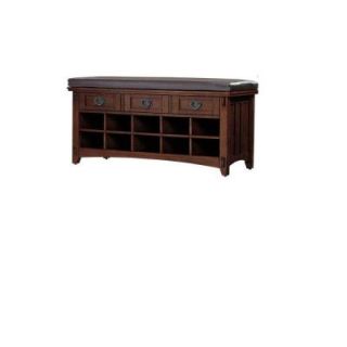 Home Decorators Collection Artisan Macintosh Oak 3 Drawer Bench with Shoe Storage 0825300970