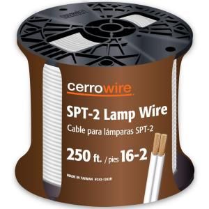 Cerrowire 250 ft. 16/2 Lamp Cord   White 252 1202G3