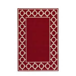Home Decorators Collection Espana Border Red 7 ft. 6 in. x 9 ft. 6 in. Area Rug 0943130110