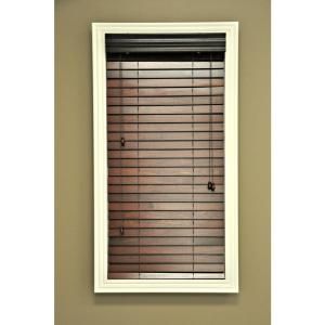 Hampton Bay QuickShip Mahogany 2 in. Wood Blind, 64 in. Length (Price Varies by Size) W32006400MA