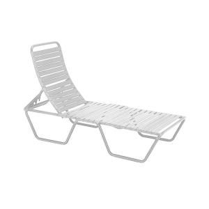 Tradewinds Milan White Commercial Patio Chaise Lounge HD 2014M 3