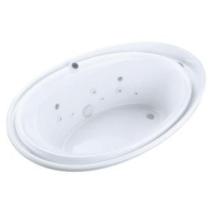 KOHLER Purist Drop in Whirlpool Tub with Reversible Drain in White K 1110 0