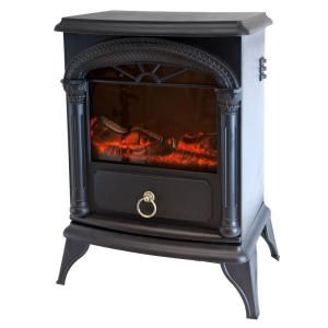 Comfort Zone 1,500 Watt Stove Style Fireplace Electric Portable Heater   Black DISCONTINUED CZFP4