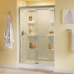 Delta Mandara 47 3/8 in. x 70 in. Sliding Bypass Shower Door in Polished Chrome with Frameless Clear Glass 158803
