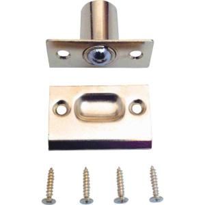 Prime Line Large Brass Plated Bullet Catch with Strike U 9132