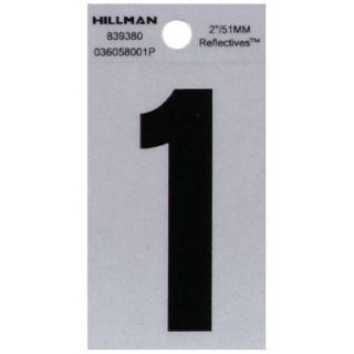The Hillman Group 2 in. Vinyl Reflective Number 1 839380