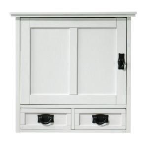 Home Decorators Collection Artisan 23 1/2 in. W Wall Cabinet with Wood Door in White 0426610410