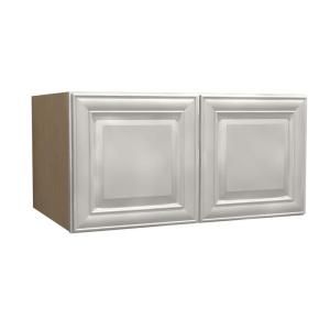 Home Decorators Collection 30x18x24 in. Brookfield Assembled Wall Cabinet with 2 Doors in Pacific White W302418 BPW