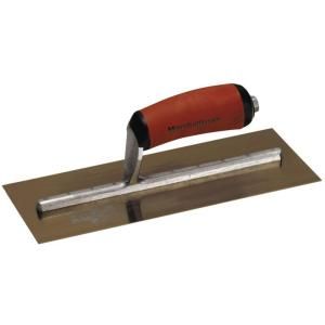 13 in. x 5 in. Curved Dura Soft Handle Golden Stainless Steel Finishing Trowel MXS13GSD