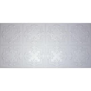 Global Specialty Products Dimensions Faux 2 ft. x 4 ft. Tin Style Ceiling and Wall Tiles in White 321