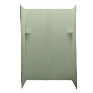 Swanstone Pebble 32 in. x 60 in. x 72 in. Five Piece Easy Up Adhesive Shower Wall Kit in Seafoam DK 236072PB 074