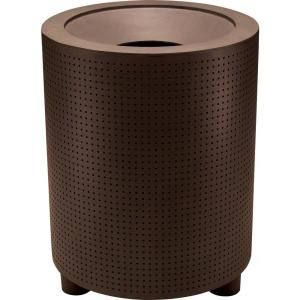 Tradewinds Grand Isle Contract Hazel Nut Perforated Receptacle with Liner and Flat Top HD P63F3ET HN