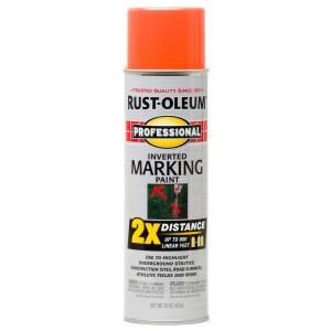 Rust Oleum Professional 15 oz. 2X Fluorescent Orange Marking Spray Paint (6 Pack) 266579