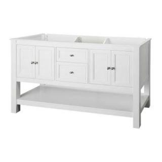 Foremost Gazette 60 in. Vanity Cabinet Only in White GAWA6022D