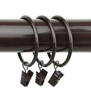 Rod Desyne 2 in. Cocoa Decorative Rings with Clips (Set of 10) 1929 007