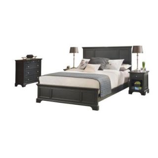 Home Styles Bedford Black Queen Bed, 2 Nightstands and Chest 5531 5016