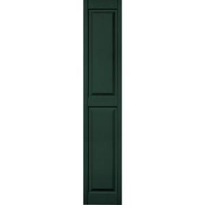 Builders Edge 15 in. x 80 in. Louvered Shutters Pair #122 Midnight Green 010140080122