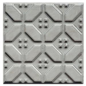Merola Tile Surface Metal 4 in. x 4 in. Metallic Porcelain Deco Hexagon Wall Tile WDK4SMDH