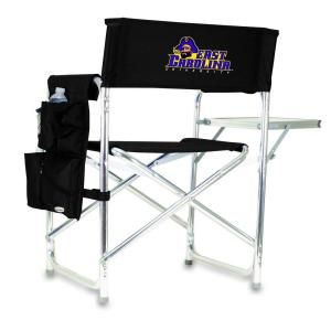 Picnic Time East Carolina University Black Sports Chair with Embroidered Logo 809 00 179 872