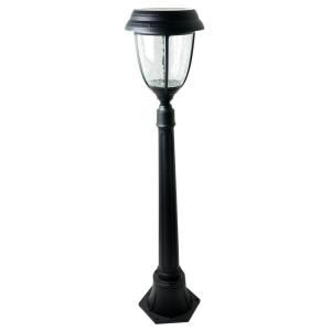 XEPA Timer Activated 12 hrs. 200 Lumen 42 in. Outdoor Black Solar LED Post Lamp SPX422