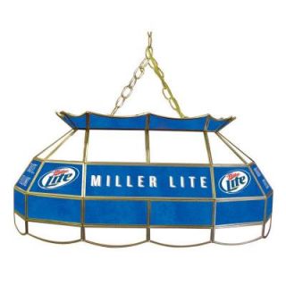 Trademark Global Miller Lite 28 in. Stained Glass Pool Table Light ML2800