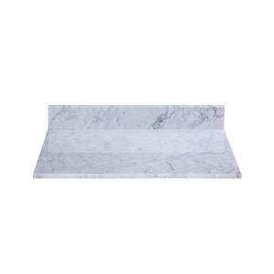 Xylem 25 in. Marble Vanity Top in Carrara White without Basin MAVT250WT