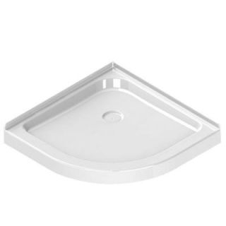 MAAX 32 in. x 32 in. Single Threshold Neo Round Shower Base in White 101426 000 001 000