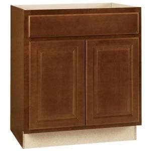 Hampton Bay 30x34.5x24 in. Base Cabinet with Ball Bearing Drawer Glides in Cognac KB30 COG