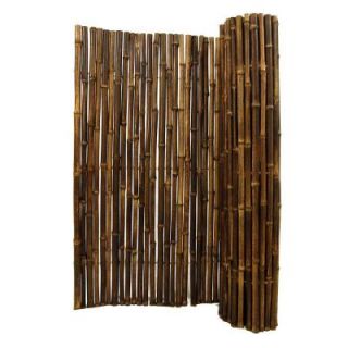 Backyard X Scapes 1 in. D x 3 ft. H x 8 ft. W Black Rolled Bamboo Fence HDD BF11BLACK
