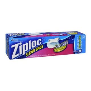 Ziploc 10 in. gal. Plastic Slider Freezer Bag 10 Bag (12 Pack) 02313