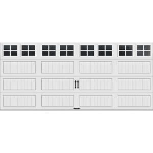 Clopay Gallery Collection 16 ft. x 7 ft. 6.5 R Value Insulated White Garage Door with SQ22 Window GR1LP_SW_SQ22