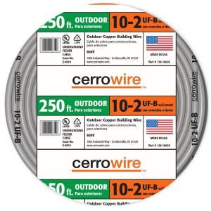 Cerrowire 250 ft. 10/2 UF B Wire 138 1862G