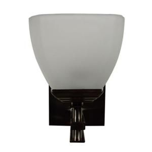 Yosemite Home Decor Half Dome 1 Light Incandescent Bathroom Vanity, Satin Nickel Frame with White Frost Shade 95571SN