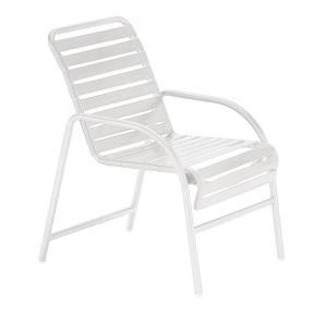 Tradewinds Milan White Commercial Patio Game Chair (2 Pack) HD 9004M 3