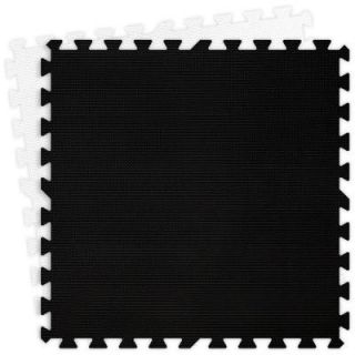 Groovy Mats Black and White 24 in. x 24 in. Comfortable Mat (100 sq.ft. / Case) GYCMBKWE