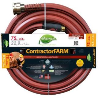 Element Contractor Farm 3/4 in. x 75 ft. Lead Free Water Hose ELCF34075