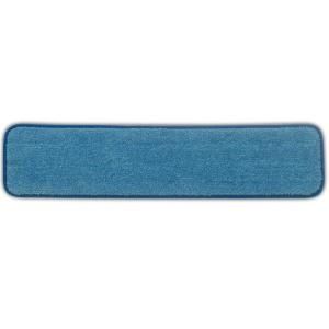Rubbermaid Commercial Products 24 in. HYGEN Microfiber Damp Room Mop Pad (Case of 12) FG Q411 BLU
