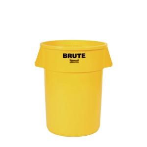 Rubbermaid Commercial Products BRUTE 44 gal. Yellow Trash Container without Lid FG 2643 YEL